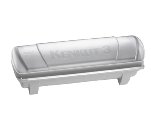 Tablecraft Film Wrapper Film Dispenser, Kenkut Single Roll of Plastic Food Cling Wrap and Aluminum Foil Holder, Slide Cutter, Heavy Duty Foodservice Restaurant Kitchen,White
