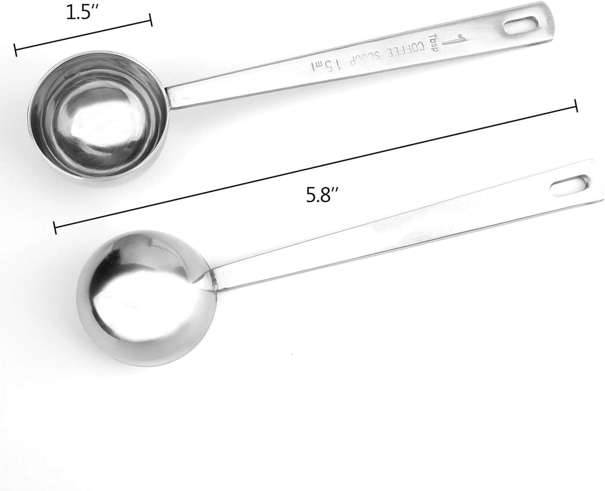 9 Pack Coffee Scoop, 304 Stainless Steel Coffee Measuring Scoop 1 Tablespoon, Long Handle Spoon for Coffee, Milk Powder, Fruit Powder