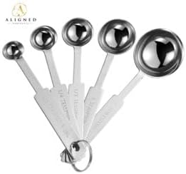 Premium No Rust 10-Piece Stainless Steel Measuring Cups & Spoons Set, Cups and Spoons, Kitchen Gadgets for Cooking & Baking, Easy To Read No Fading Engraved Measurements, & Stackable Design