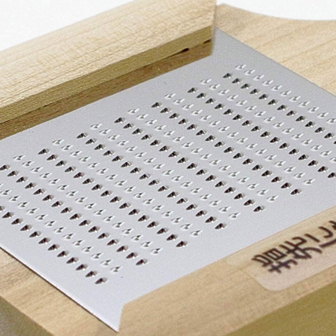 Japanese Wooden Wasabi Grater (Wasabi Oroshi) for Ginger and Garlic with Bamboo Brush Made in Japan