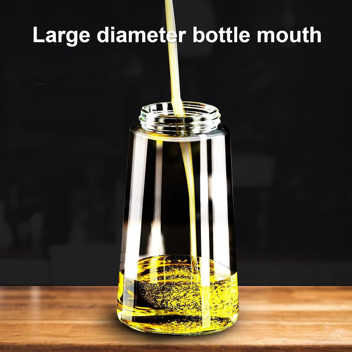 Olive Oil Sprayer for Cooking, 16oz Glass 2 in 1 Oil Dispenser Bottle | Light Blocking, BPA-Free Food Grade, Fine Mist Precise Control, Air Fryer BBQ Salad, Leakproof Anti-Clog, Pre-Printed Labels