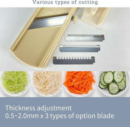 Mandoline Slicer for Vegetable, Fruit [Made in Japan] Kitchen Peelers Japanese Stainless Steel Blade