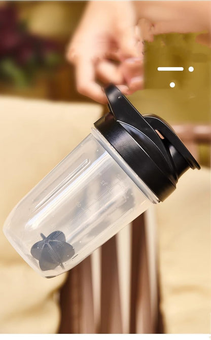 Protein Shaker Bottle 400ML/16Oz w. Shaker Ball for Protein Shake, Shaker Bottle with Mixing Ball, Leak-Proof, BPA-Free, for Gym, Workout, Juice Mixer (Green/Clear, 16Oz-400ML-1Bottle)