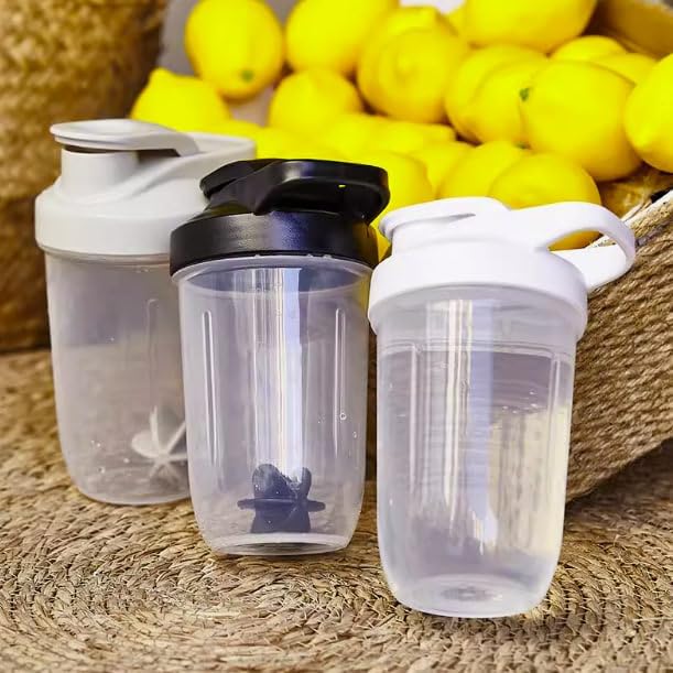 Protein Shaker Bottle 400ML/16Oz w. Shaker Ball for Protein Shake, Shaker Bottle with Mixing Ball, Leak-Proof, BPA-Free, for Gym, Workout, Juice Mixer (Green/Clear, 16Oz-400ML-1Bottle)