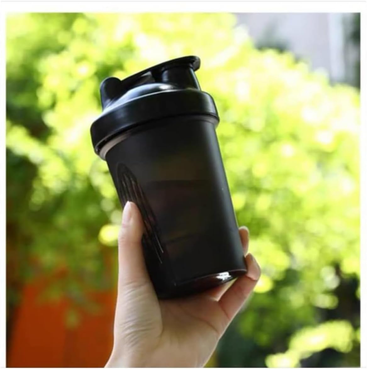 Protein Shaker Bottle 400ML/16Oz w. Shaker Ball for Protein Shake, Shaker Bottle with Mixing Ball, Leak-Proof, BPA-Free, for Gym, Workout, Juice Mixer (Green/Clear, 16Oz-400ML-1Bottle)
