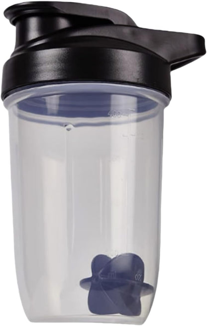 Protein Shaker Bottle 400ML/16Oz w. Shaker Ball for Protein Shake, Shaker Bottle with Mixing Ball, Leak-Proof, BPA-Free, for Gym, Workout, Juice Mixer (Green/Clear, 16Oz-400ML-1Bottle)