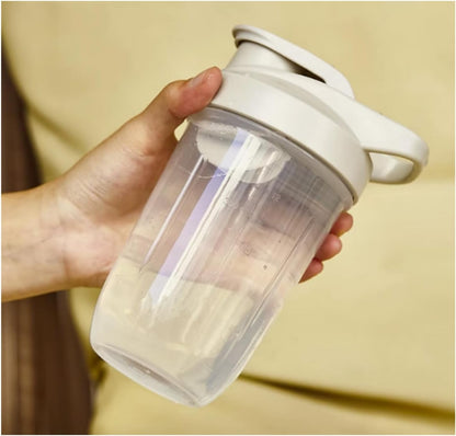 Protein Shaker Bottle 400ML/16Oz w. Shaker Ball for Protein Shake, Shaker Bottle with Mixing Ball, Leak-Proof, BPA-Free, for Gym, Workout, Juice Mixer (Green/Clear, 16Oz-400ML-1Bottle)