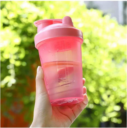Protein Shaker Bottle 400ML/16Oz w. Shaker Ball for Protein Shake, Shaker Bottle with Mixing Ball, Leak-Proof, BPA-Free, for Gym, Workout, Juice Mixer (Green/Clear, 16Oz-400ML-1Bottle)