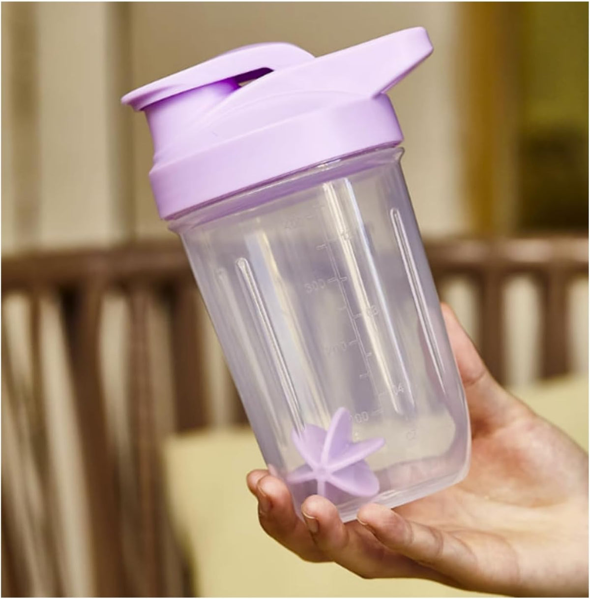Protein Shaker Bottle 400ML/16Oz w. Shaker Ball for Protein Shake, Shaker Bottle with Mixing Ball, Leak-Proof, BPA-Free, for Gym, Workout, Juice Mixer (Green/Clear, 16Oz-400ML-1Bottle)