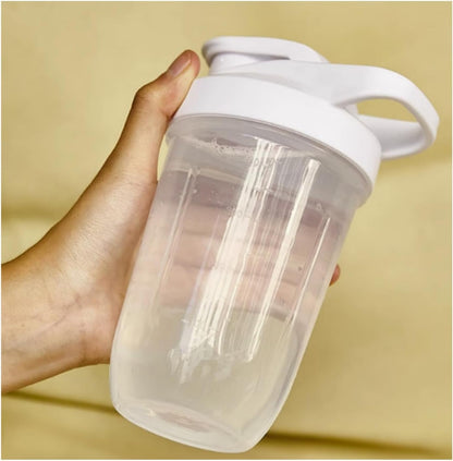 Protein Shaker Bottle 400ML/16Oz w. Shaker Ball for Protein Shake, Shaker Bottle with Mixing Ball, Leak-Proof, BPA-Free, for Gym, Workout, Juice Mixer (Green/Clear, 16Oz-400ML-1Bottle)