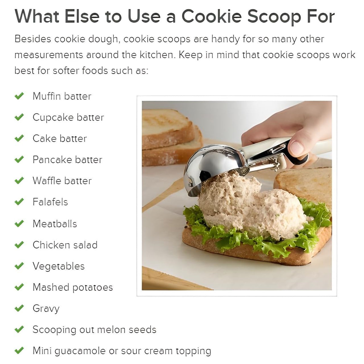 #6 5/8-Cup Stainless Steel Cookie Dough Scoop | 5.33-Ounce