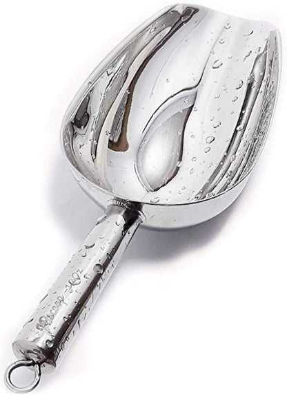 Stainless Steel Ice Scoop, Small Metal Food Candy Scoop for Kitchen Bar Party Wedding - 6 Oz