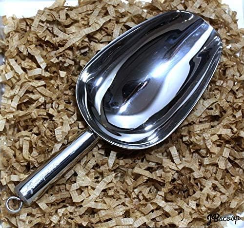 Stainless Steel Ice Scoop, Small Metal Food Candy Scoop for Kitchen Bar Party Wedding - 6 Oz