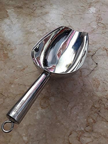 Stainless Steel Ice Scoop, Small Metal Food Candy Scoop for Kitchen Bar Party Wedding - 6 Oz