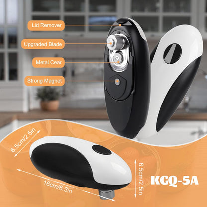 Electric Can Opener,USB Rechargeable Can Opener,One-Touch Cordless Can Opener,Smooth Edge,Hands Free,Food Safety,Kitchen Gadget Battery Operated,Automatic Can Openers for Seniors
