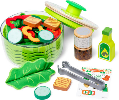 Melissa & Doug Salad Spinner 28-Piece Play Kitchen Toy