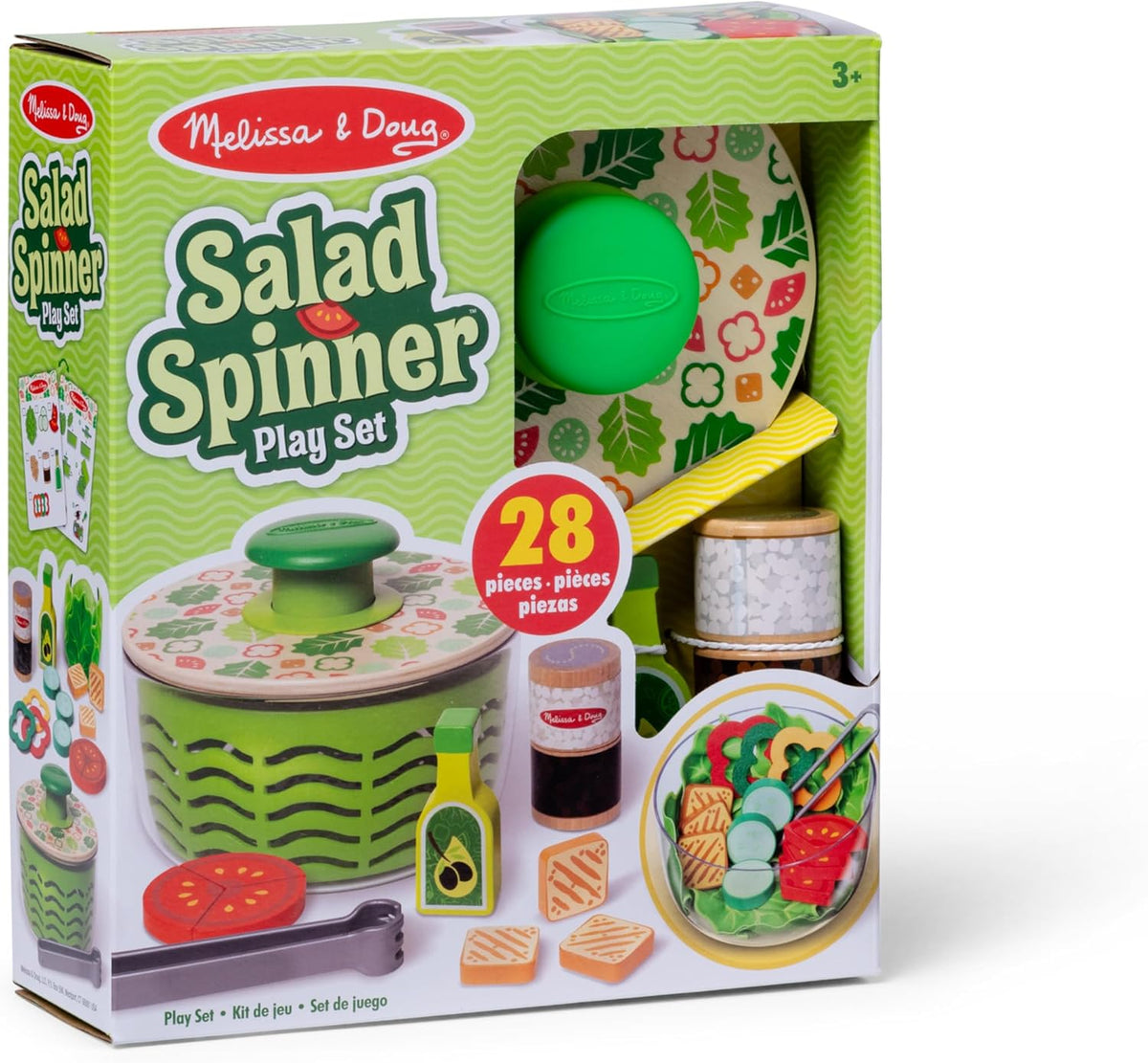 Melissa & Doug Salad Spinner 28-Piece Play Kitchen Toy