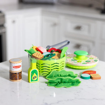 Melissa & Doug Salad Spinner 28-Piece Play Kitchen Toy