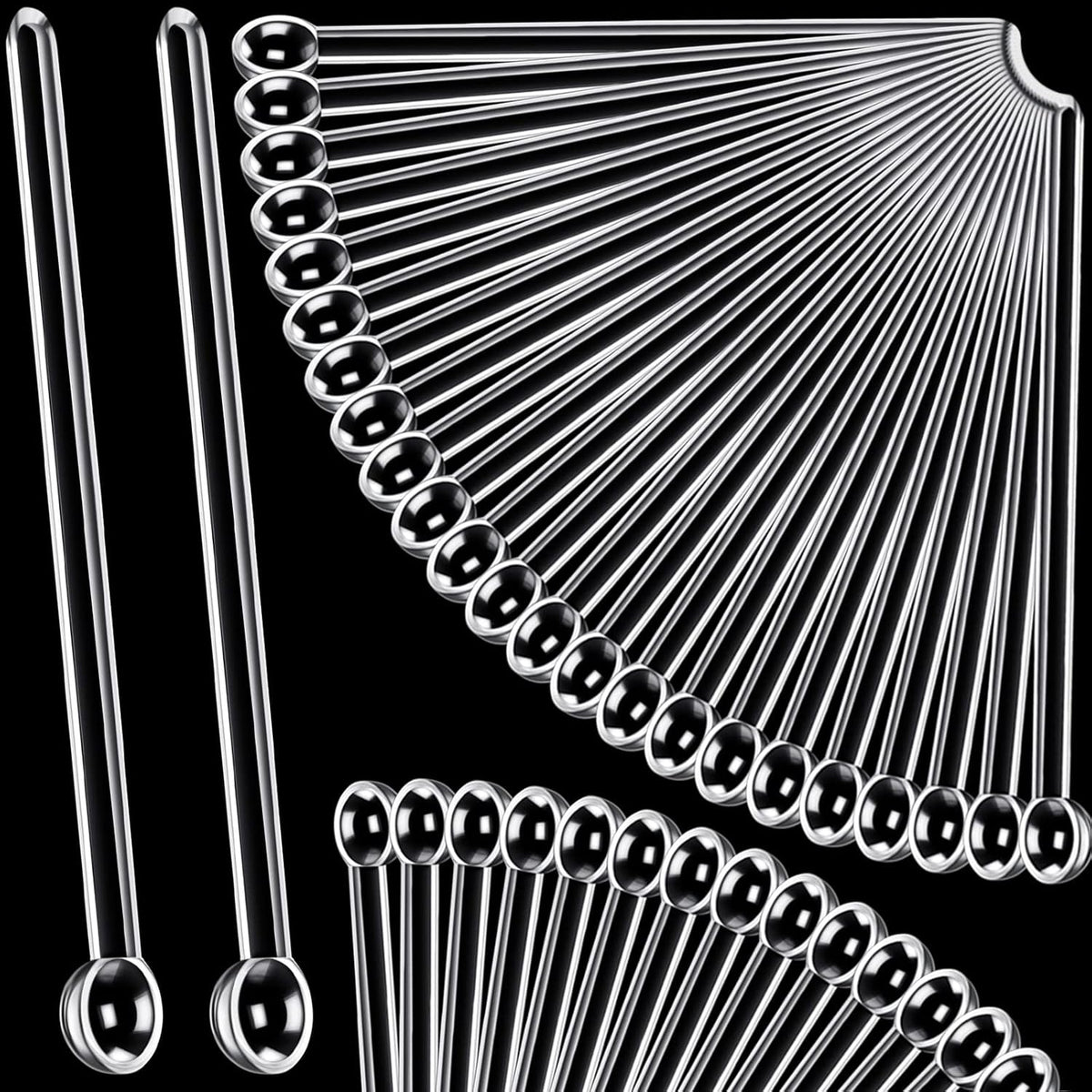 1/32 Plastic Teaspoon Tiny Measuring Spoons, Clear, 48 Pieces