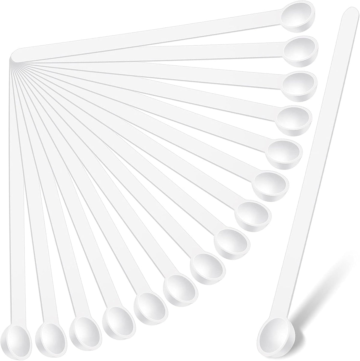 1/32 Plastic Teaspoon Tiny Measuring Spoons, Clear, 48 Pieces