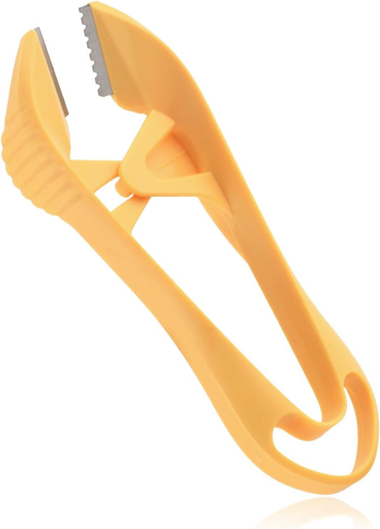 Garlic Peeler, 2025 New Garlic Tweezers with Hanging Hole Manual Peeling Skin Remover Clips Simple Easy Multipurpose Kitchen Clipper Tools for Avoiding Smell on Your Hands (Orange)