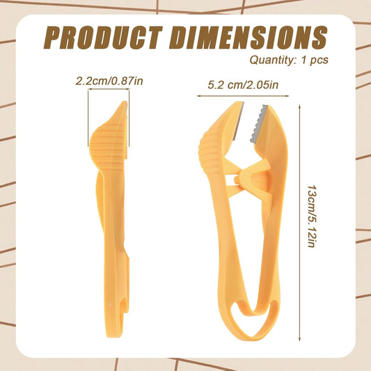 Garlic Peeler, 2025 New Garlic Tweezers with Hanging Hole Manual Peeling Skin Remover Clips Simple Easy Multipurpose Kitchen Clipper Tools for Avoiding Smell on Your Hands (Orange)