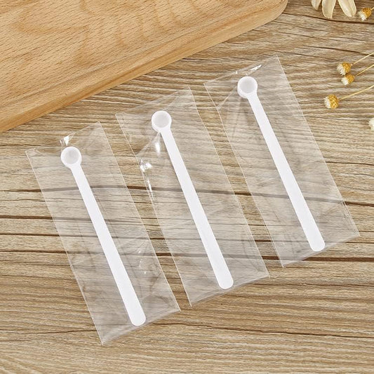 30 Pieces 250 Milligram Mini Measuring Spoons Micro 1/20 Teaspoon Micro Scoops Mini Scoops Measuring Spoons Tiny Scoops for Measuring Cosmetics Powders Seasoning, White