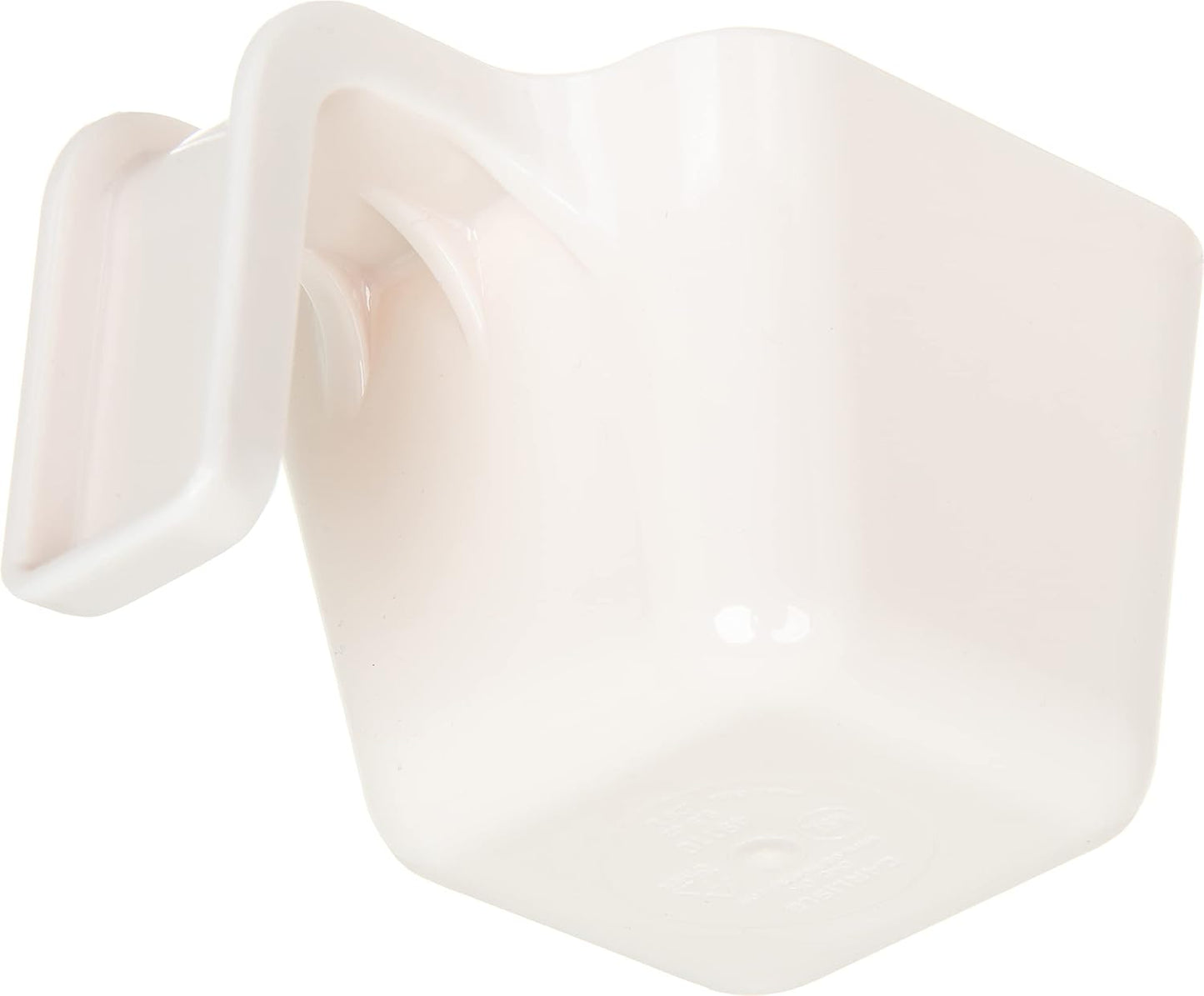 9.5 Oz Portion Cup – Polycarbonate Food Scoop – U Shaped Handle – Flat Side Design, Bulk Ingredient Transfer Cup, White