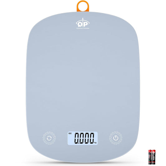 Digital Kitchen Food Scales,11 lb/5 kg,Suitable for Coffee and Cooking | 6 Units,1g High Accuracy,Touch Control,Tare Function, Auto Off,Ultra Slim,With Hook,Blue