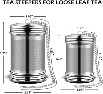 2 Pack Stainless Steel Tea Strainer Fine Mesh