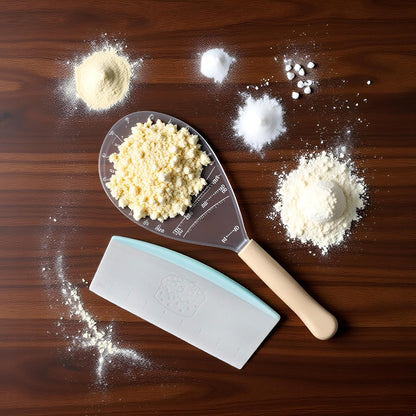 Plastic Pastry Bench Scraper Chopper Cake Cutter with Measuring Scale Multipurpose Kitchen Gadget Pizza Cutters for Cooking Baking Bread and Pizza Dough, Pizza Cutters
