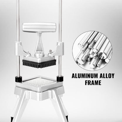 Commercial Chopper with 4 Replacement Blades Commercial Vegetable Chopper Stainless Steel French Fry Cutter Potato Dicer & Slicer Commercial Vegetable Fruit Chopper for Restaurants & Home