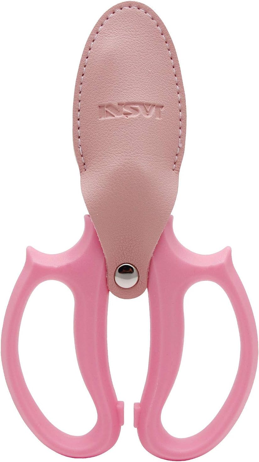 Garden Pruning Shears Scissors with Comfort Grip Handle, Premium Steel Professional Floral Scissors, Perfect for Arranging Flowers, Pruning, Trimming Plants, Gardening Tool (Pink)