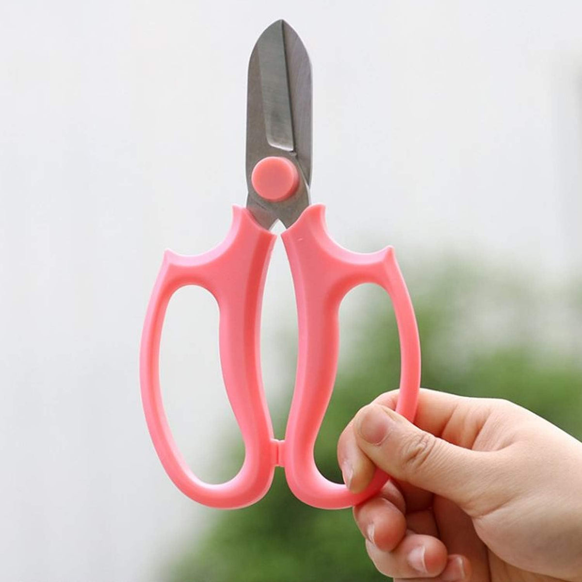 Garden Pruning Shears Scissors with Comfort Grip Handle, Premium Steel Professional Floral Scissors, Perfect for Arranging Flowers, Pruning, Trimming Plants, Gardening Tool (Pink)