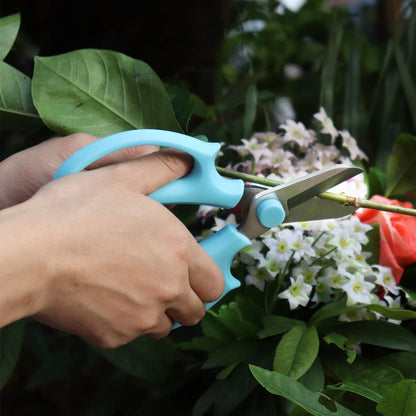 Garden Pruning Shears Scissors with Comfort Grip Handle, Premium Steel Professional Floral Scissors, Perfect for Arranging Flowers, Pruning, Trimming Plants, Gardening Tool (Pink)