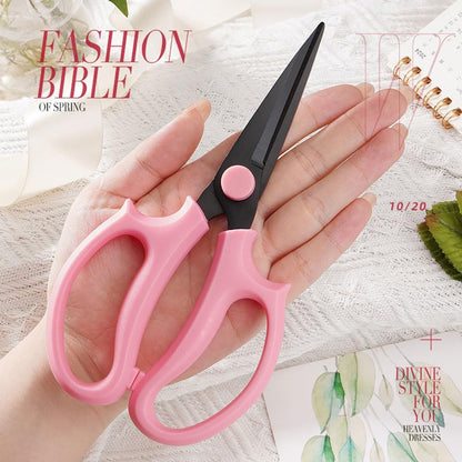 Garden Pruning Shears Scissors with Comfort Grip Handle, Premium Steel Professional Floral Scissors, Perfect for Arranging Flowers, Pruning, Trimming Plants, Gardening Tool (Pink)