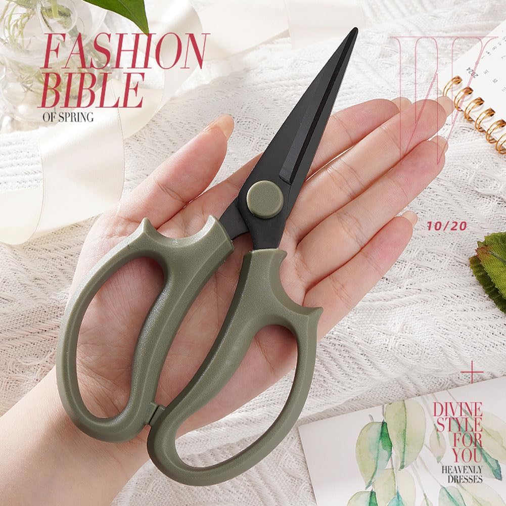 Garden Pruning Shears Scissors with Comfort Grip Handle, Premium Steel Professional Floral Scissors, Perfect for Arranging Flowers, Pruning, Trimming Plants, Gardening Tool (Pink)