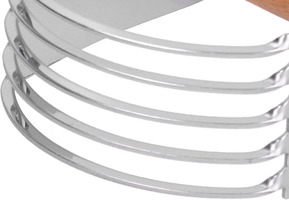 Stainless Steel Dough Blender, 5 Heavy Duty Blades Pastry Cutter, Comfortable Soft Handle Cutter, Ideal for Baking Pastry, Pizza Dough, Cake (Wood Color)