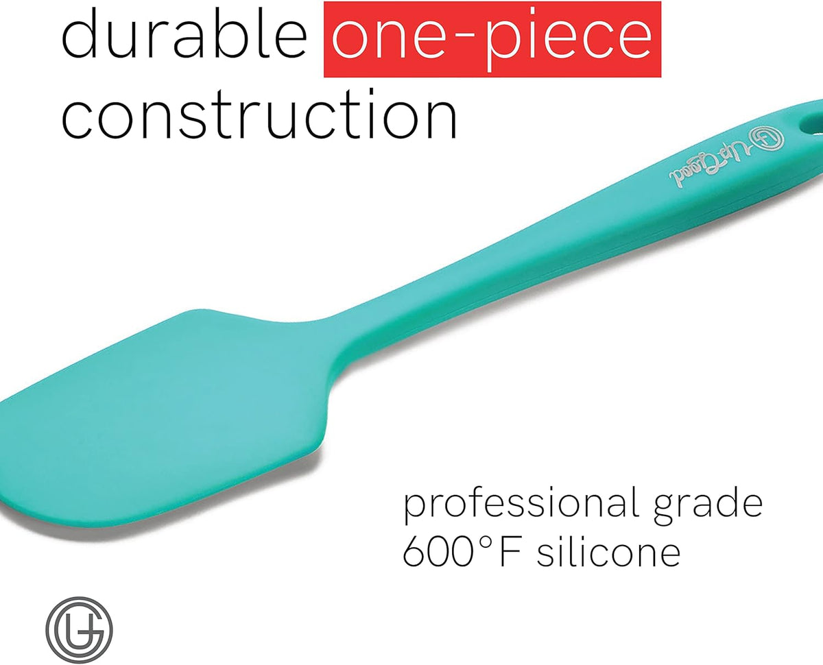 Silicone Spatula Set 600°F - High Heat Resistant Nonstick, Small and Large Kitchen Spatulas - Flexible BPA Free Professional Grade Cookware - Utensils for Cooking, Baking, Mixing(4 Pcs, Teal)
