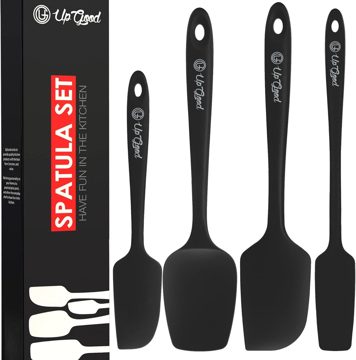 Silicone Spatula Set 600°F - High Heat Resistant Nonstick, Small and Large Kitchen Spatulas - Flexible BPA Free Professional Grade Cookware - Utensils for Cooking, Baking, Mixing(4 Pcs, Teal)
