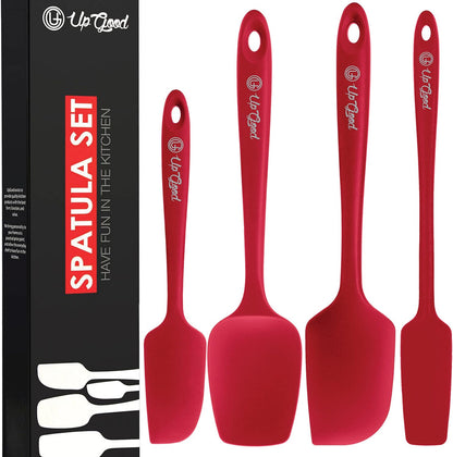 Silicone Spatula Set 600°F - High Heat Resistant Nonstick, Small and Large Kitchen Spatulas - Flexible BPA Free Professional Grade Cookware - Utensils for Cooking, Baking, Mixing(4 Pcs, Teal)