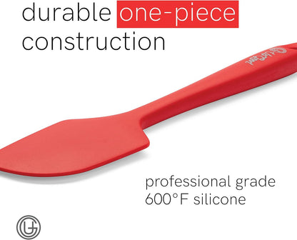 Silicone Spatula Set 600°F - High Heat Resistant Nonstick, Small and Large Kitchen Spatulas - Flexible BPA Free Professional Grade Cookware - Utensils for Cooking, Baking, Mixing(4 Pcs, Teal)
