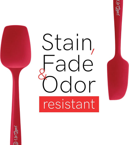 Silicone Spatula Set 600°F - High Heat Resistant Nonstick, Small and Large Kitchen Spatulas - Flexible BPA Free Professional Grade Cookware - Utensils for Cooking, Baking, Mixing(4 Pcs, Teal)