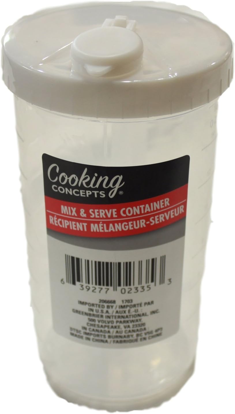Mix and Serve, Plastic Measuring Cup and Container, (Set of 2)