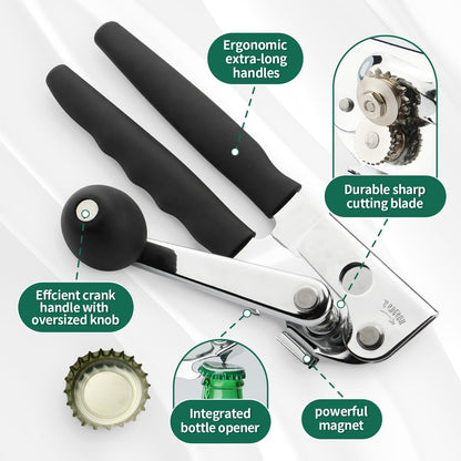 Commercial Can Opener Manual Heavy Duty for Seniors for Kitchen