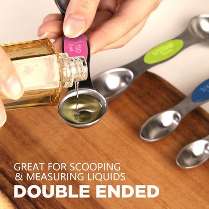 Magnetic Measuring Cups & Spoons Set of 15 with Leveler