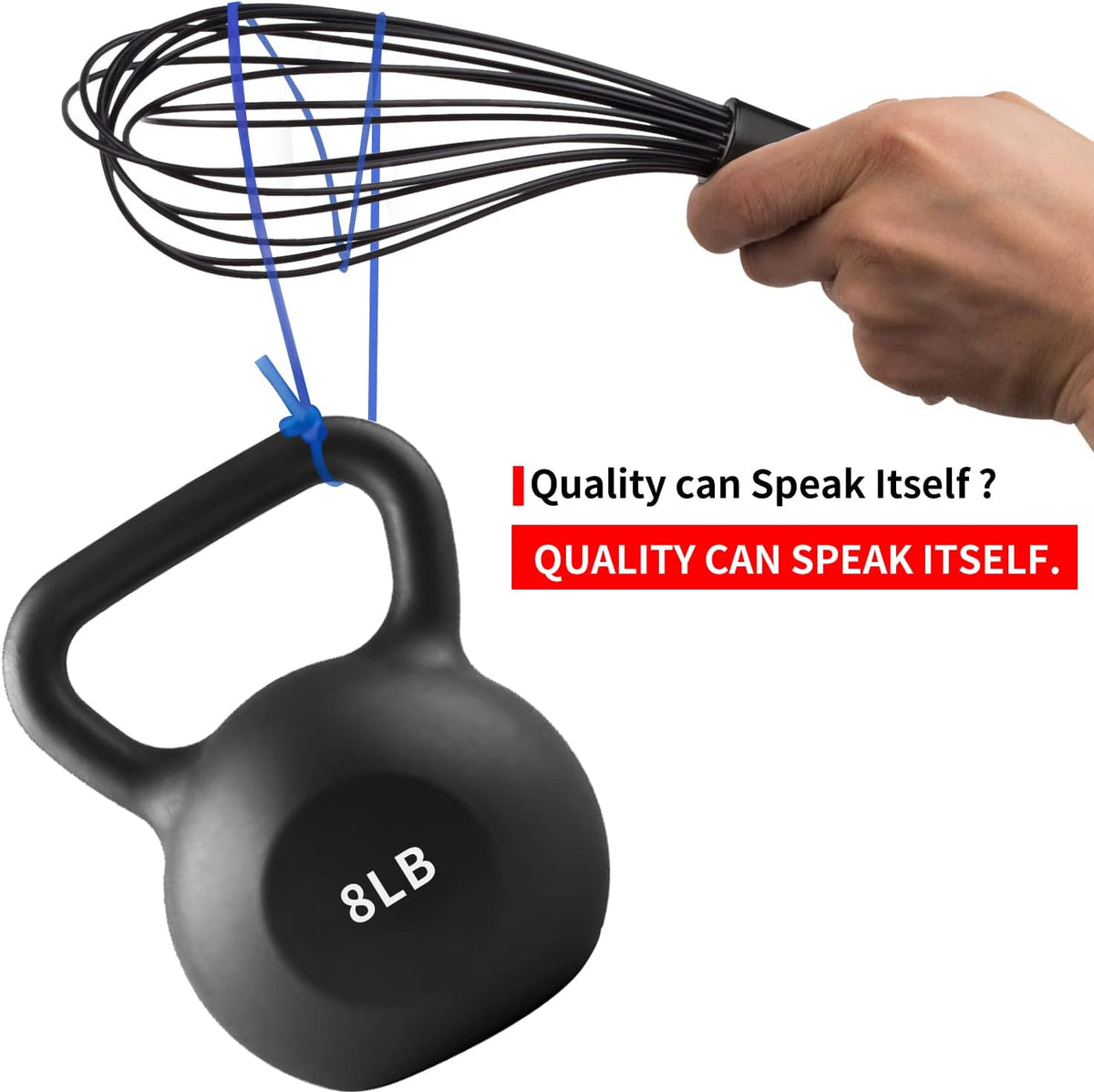 Silicone Whisk Set, Stainless Steel Handle, Heat Resistant Nonstick