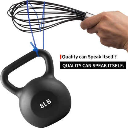 Silicone Whisk Set, Stainless Steel Handle, Heat Resistant Nonstick