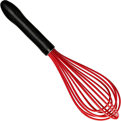 Silicone Whisk Set, Stainless Steel Handle, Heat Resistant Nonstick