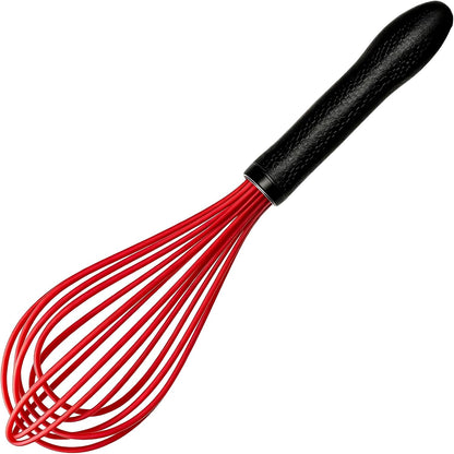 Silicone Whisk Set, Stainless Steel Handle, Heat Resistant Nonstick